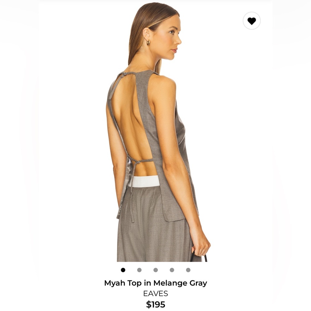 Revolve Eaves Gray Myah top medium